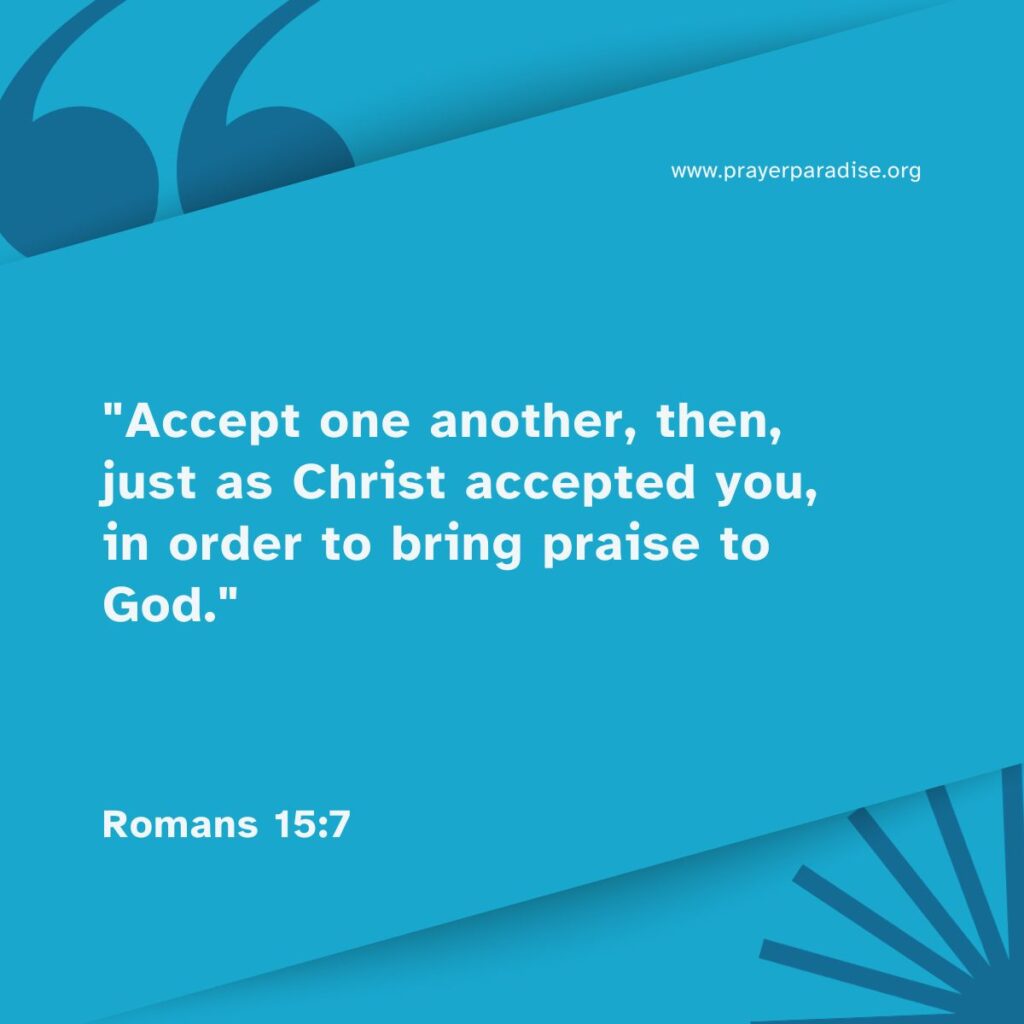 Bible verses about acceptance.