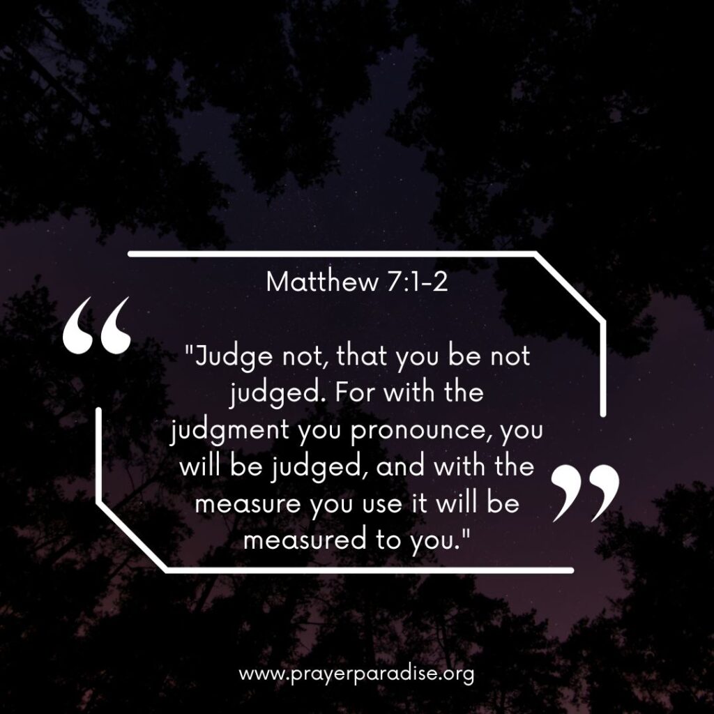 Bible verses about judging others.